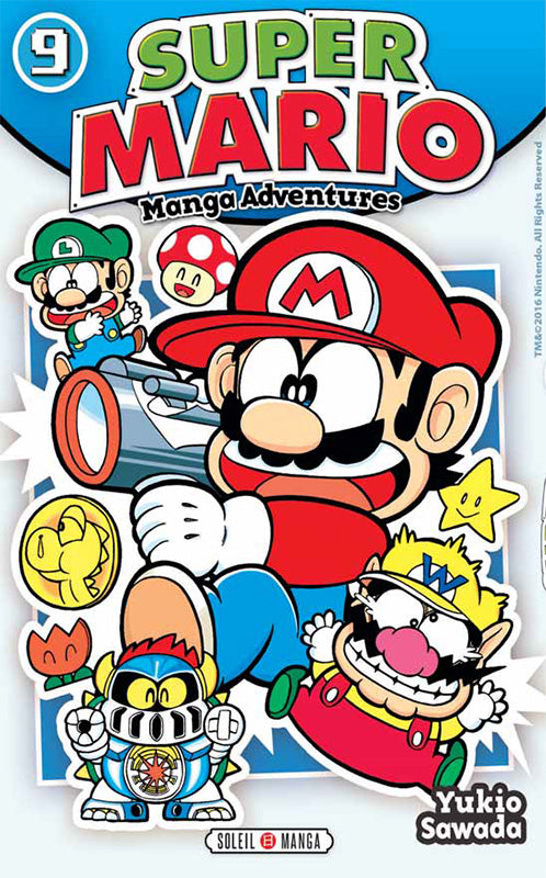 Super Mario - Manga adventures Tome 09 La Bourgade du Manga Occasion SAWADA Yukio Soleil Manga kodomo